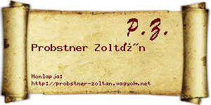 Probstner Zoltán névjegykártya
