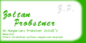 zoltan probstner business card